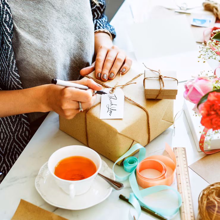 Beautifully wrapped personalized luxury gifts